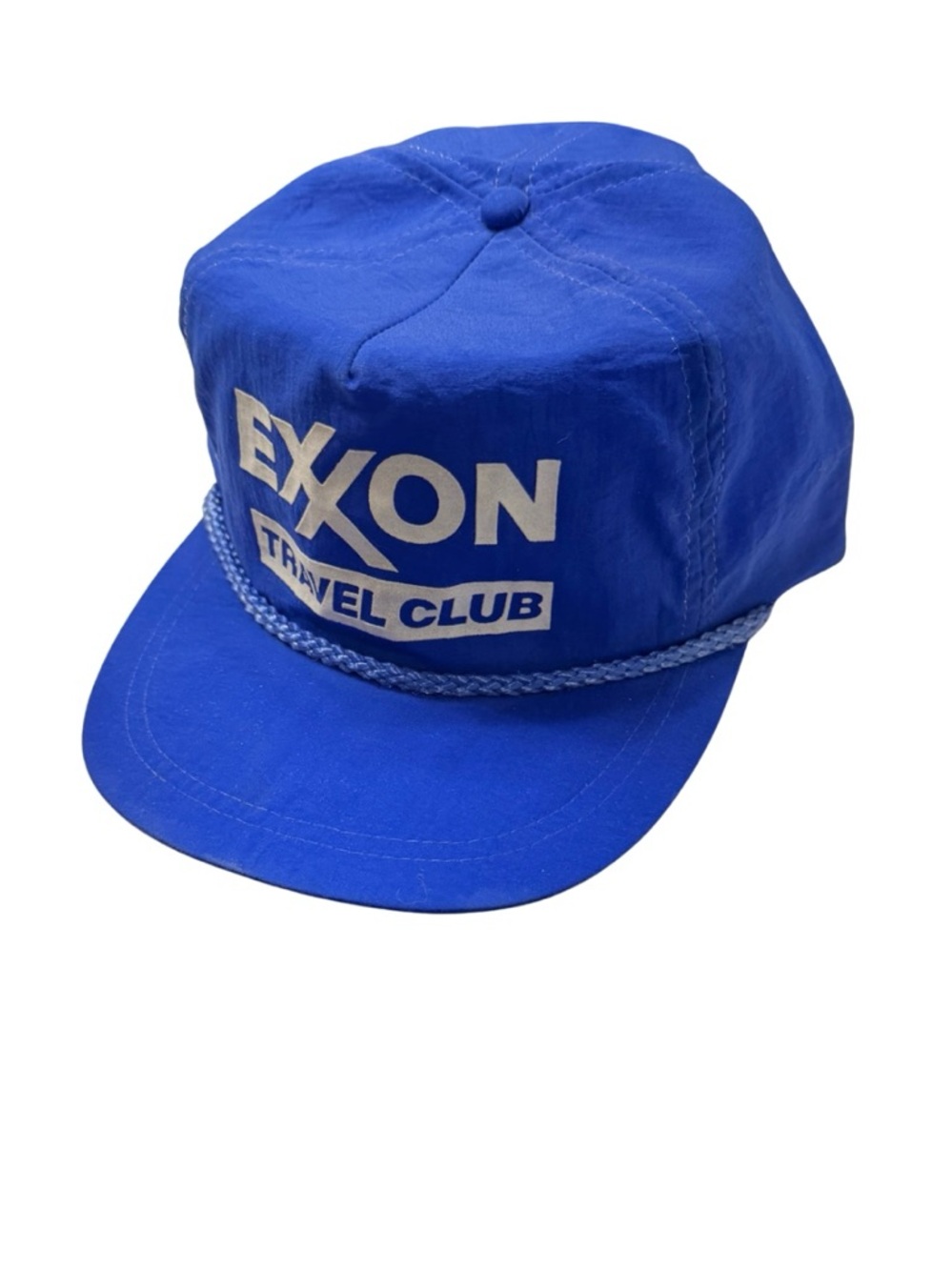 Vintage 80’s Exxon Travel Club Blue Rope-Trim Cap